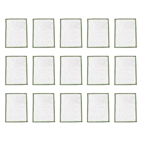 MonoSora Lot de 15 chiffons à récurer épais anti-rayures avec noyau en maille argentée, réutilisables et à séchage rapide pour cuisine, vaisselle, casseroles, évier 16 x 12 cm