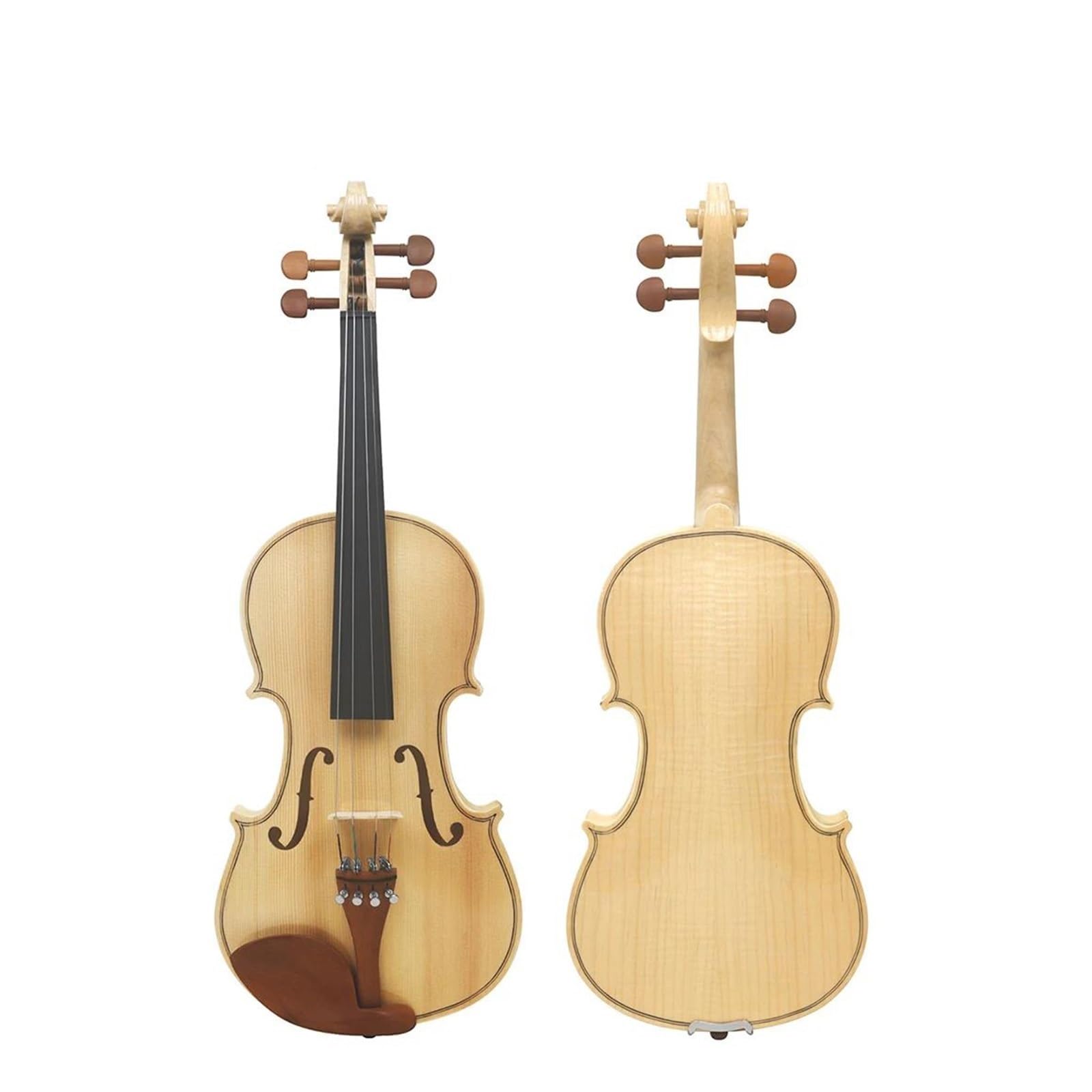 4/4 Violine Handgefertigt Original Holzfarbe Set Mit Bogen Und Koffer Zubehör Standardvioline(3/4)