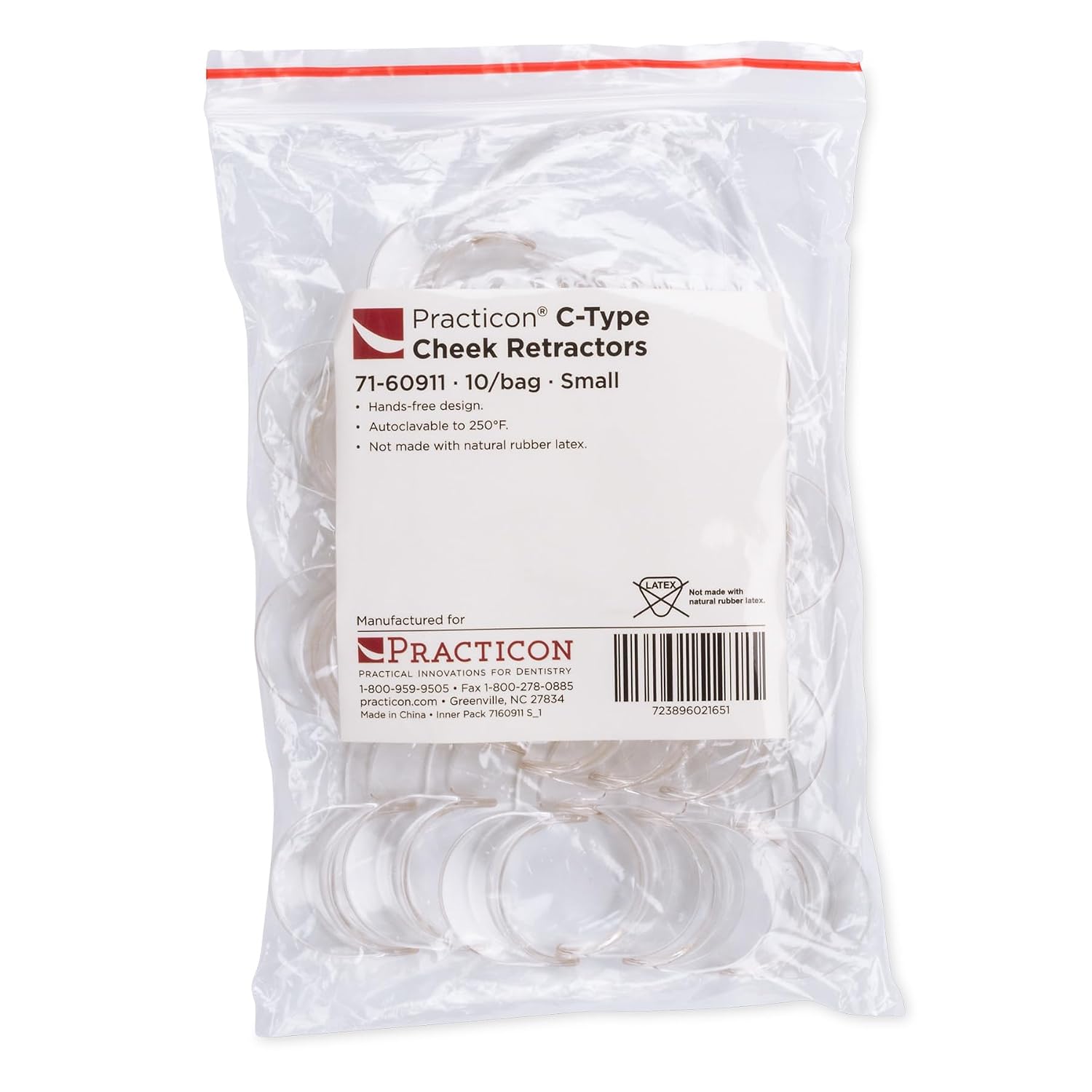 Practicon C-Type Cheek Retractors, Small, Pack of 10