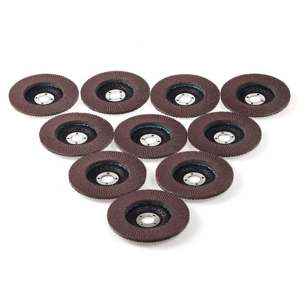 BDAYEK Flap discs 10pcs 4inch Grit 60 Flap Disc Grinding Angle Grinder Wheel Sand Paper for Metal Tool