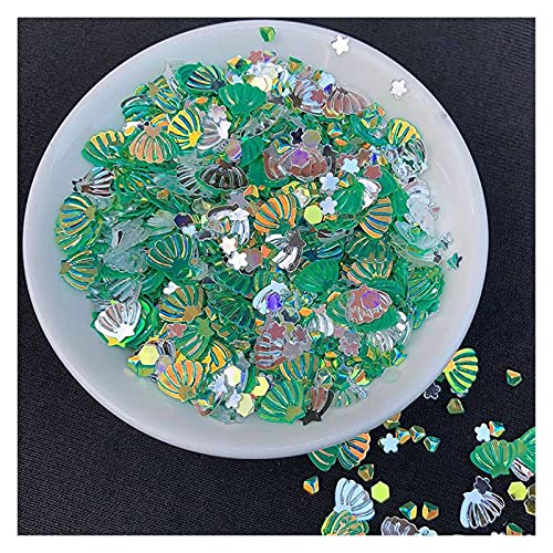 QA Mélange Star Sequin Shell Confetti Sprinkles Sprinkles Heart Paillettes Faux Garnitures Fabrication Micro Star Bijoux Fournitures YC820 (Color : 11)