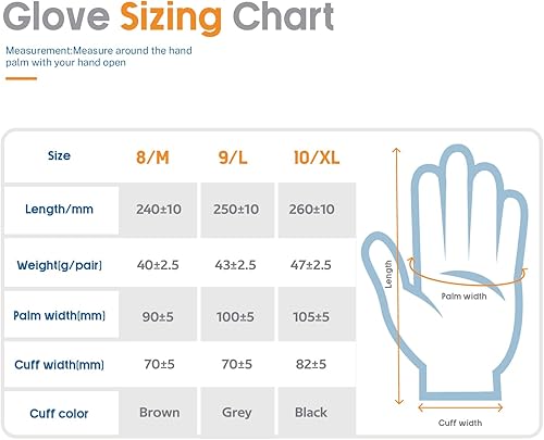 Miniatura 7 de ANDANDA 12 pares de guantes de trabajo, tacto inteligente, ajuste elástico cómodo 3D, guantes de trabajo recubiertos de nitrilo con agarre, guantes