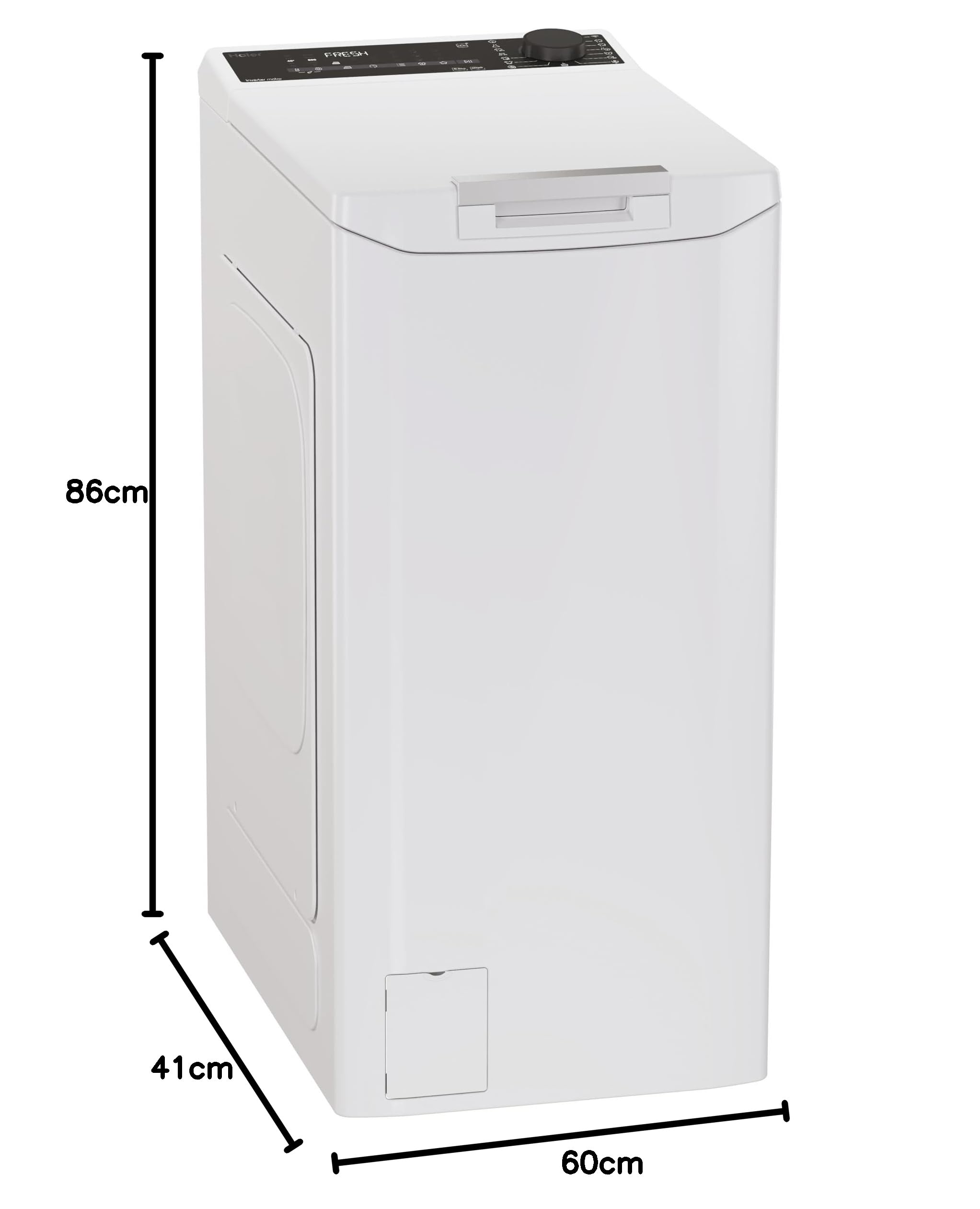 Haier T Series 7 THASN2856TM4-S Lavadora carga superior 8,5KG, Motor Inverter, Display Digital, Conectividad WIFI, 1200 RPM, Inicio Diferido, Libre instalación, 16 programas, 77 db, Blanco