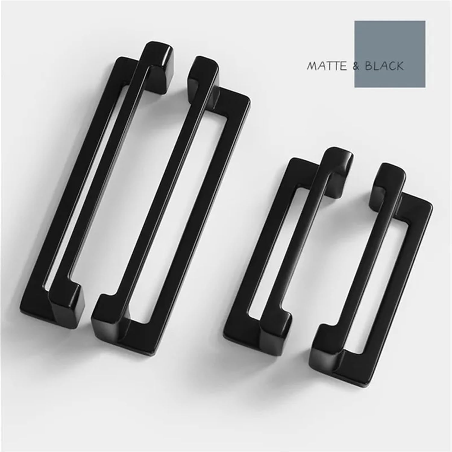 Simple Copper Brushed Kitchen Cabinet Door Handles Zinc Alloy American Black Drawer Knobs Furniture Handle Hardware 1Pcs (Color : Black Nickel 96mm)
