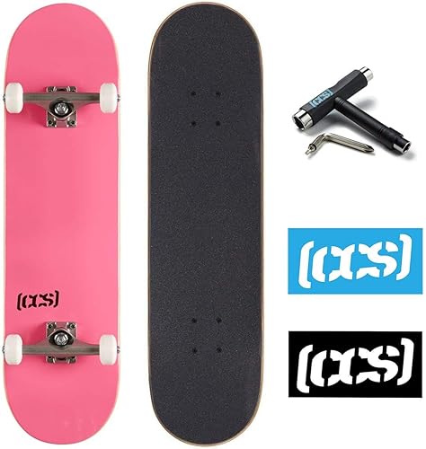 CCS Patineta completa  Madera de arce  Grado profesional  Totalmente montada con herramienta de patinaje y calcomanías  Adultos, niños,