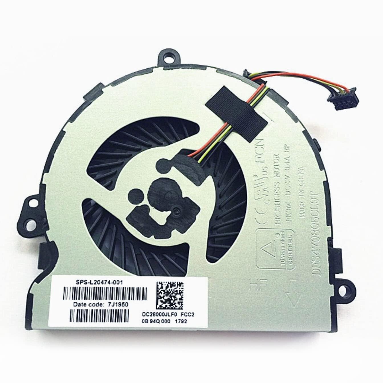 GENERIC Laptop Compatible CPU Cooling fan for HP 15-DA 15-DB 15-DR 15-DX 15Q-DX 15T-DS TPN-C129 TPN-C130 HP 250 G7 255 G7 256 G7 15-DAXXX 15-DBXXX 15-DRXXX P/N L20474-001 DFS470805CLOT FK3M laptop-image-32