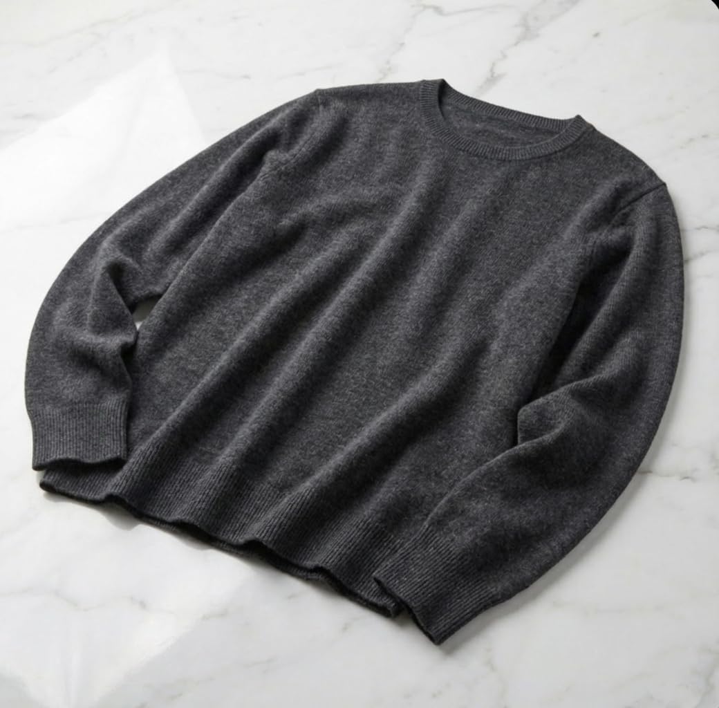 NPIA Certified 100% Undyed Cashmere Women Sweater | Organic Chemical-Free Crewneck Pullover - Image 8