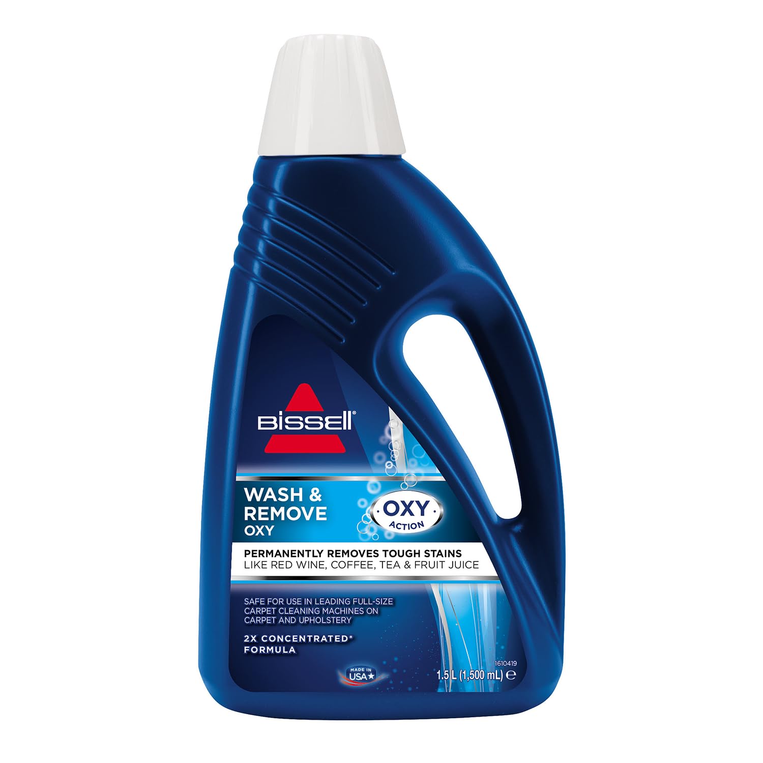 BISSELLWash & Remove Deep Clean + Oxy, Carpet Stain Remover, Carpet Cleaner Solution, Upholstery Shampoo for Use with All Leading Upright Carpet Washers, 1.5L, 1265E