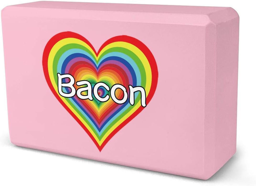 ALLCYZME Love Bacon Raibnbow Heart Foam Yoga Blocks High