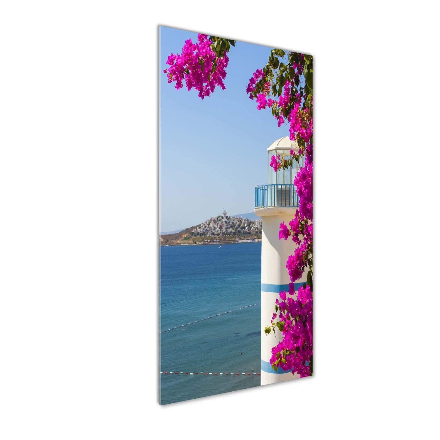 Tableaux pour la mur en verre acrylique 50x125 cm Tulup rose phare