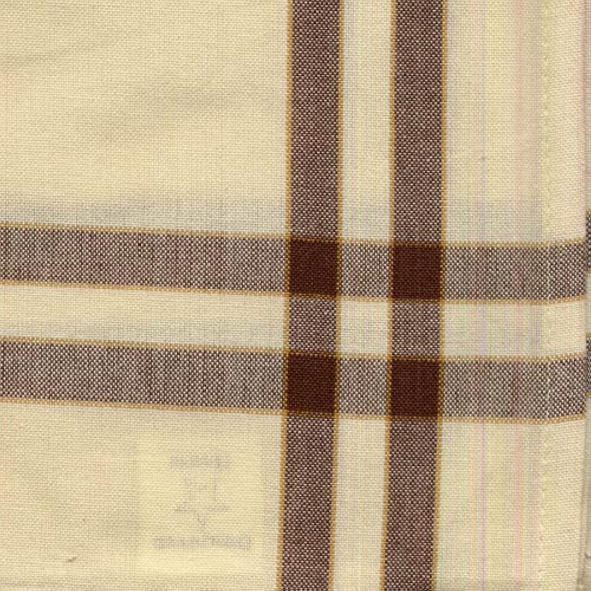 Cream Towel, 20 x 29-inch, Brown and Pumpkin Stripe