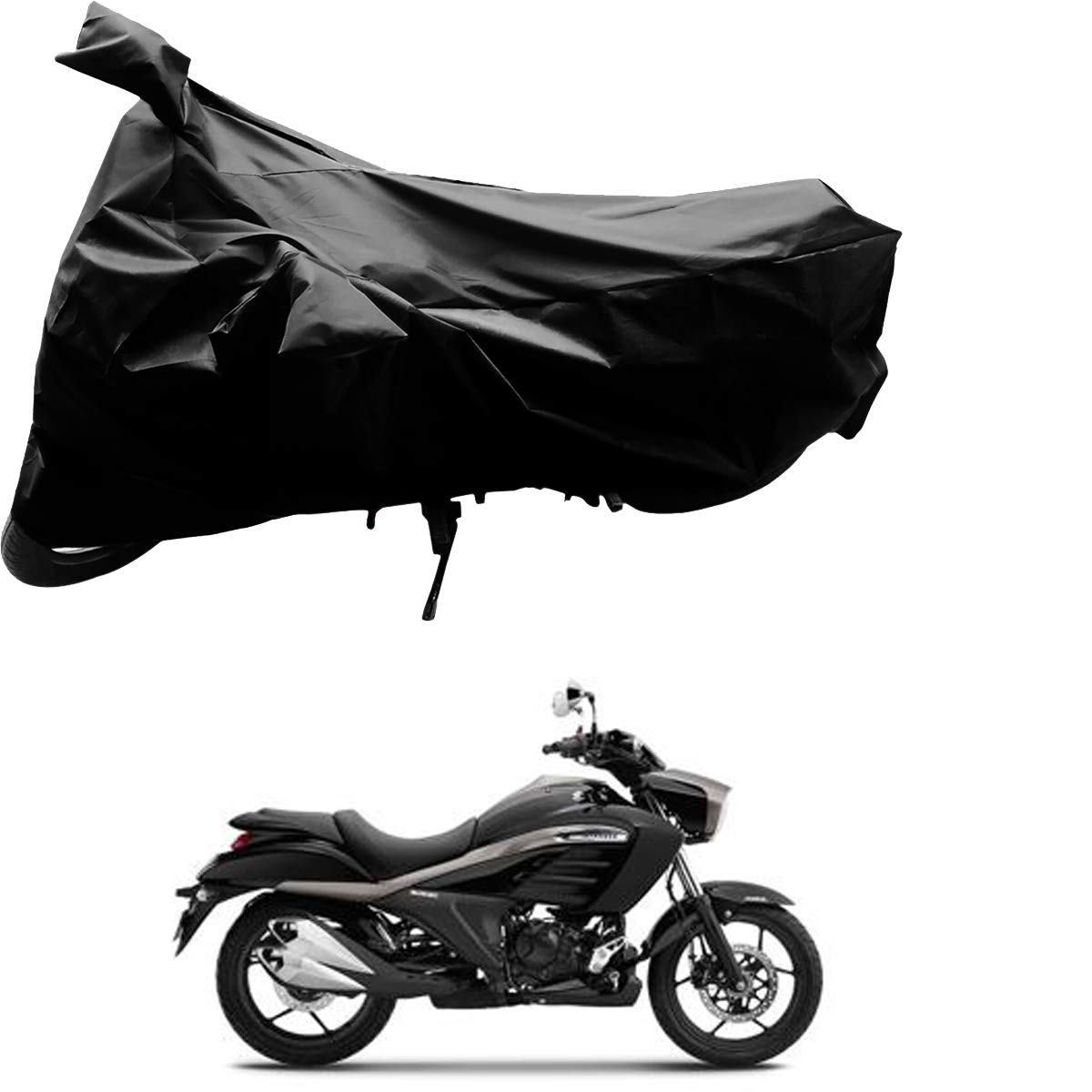 Kandid Black Vehicle Bike Cover with Mirror Pocket_3080