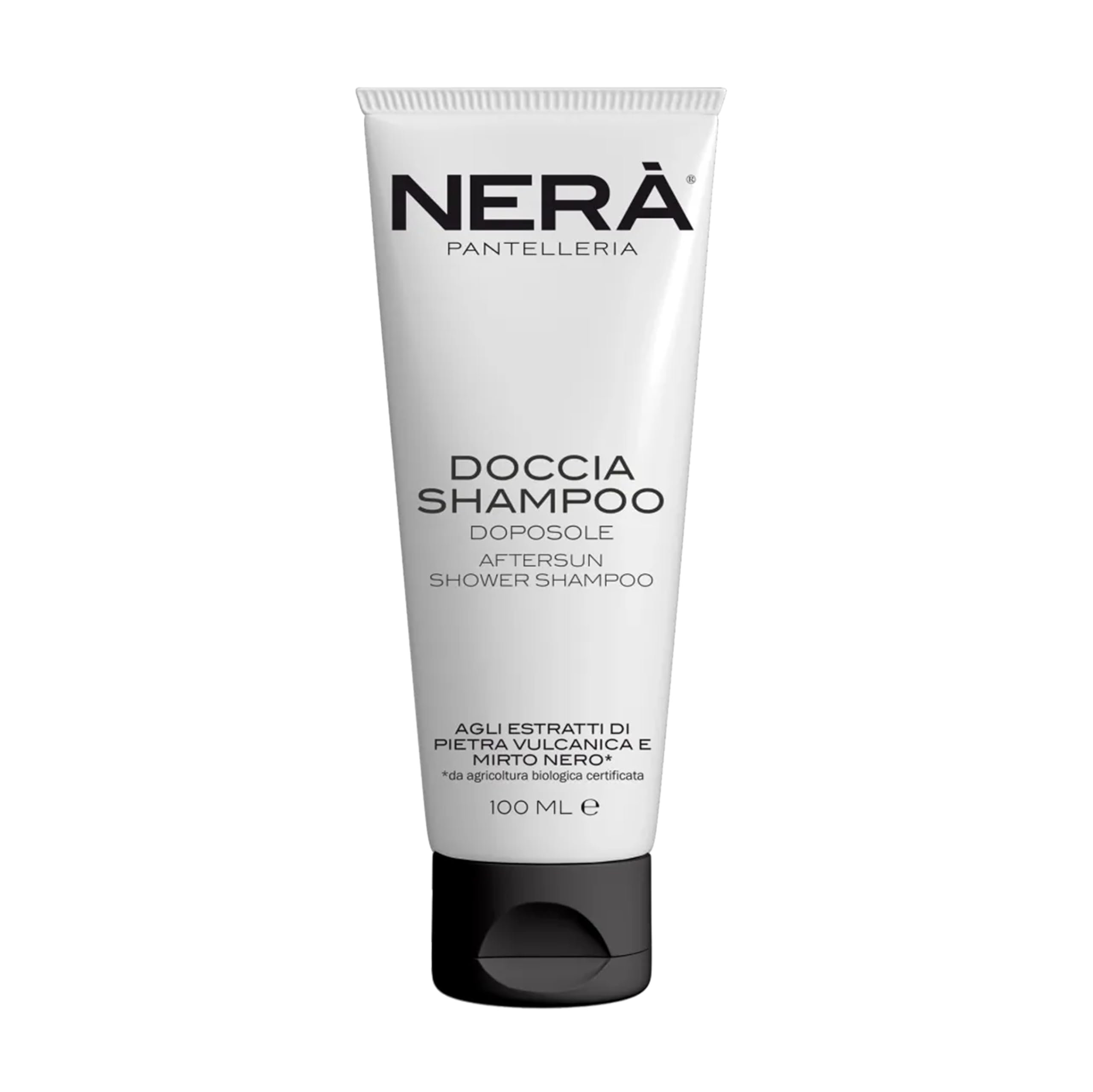 NERA Pantelleria Volcanic Origins 2-in-1 Shower Shampoo and body wash, Black Myrtle Extract, After Sun Care