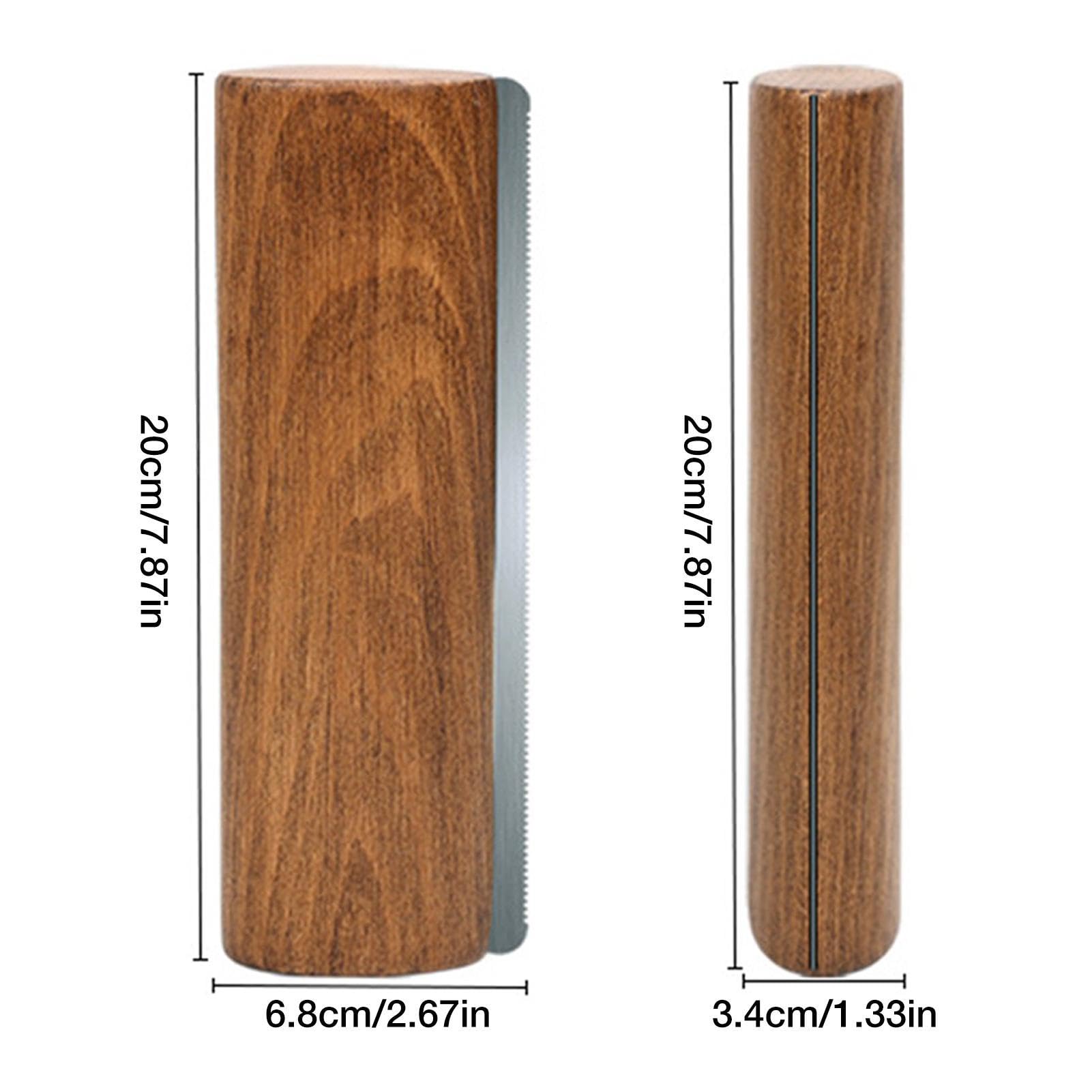 Cepillo para pelar caballos, mango de madera, tira de dientes de acero inoxidable para caballos, cepillo de lavado de aseo de caballos, herramienta de aseo para desenredar, removedor de pelo de