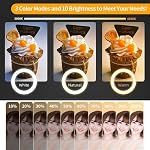 11'' Bague Support mural de support de téléphone, Cell Phone Selfie Light avec bras rotatif mural Compatible avec iPhone 16 15 14 13 12 11 Xr Xs X pro max et Samsung Smartphones