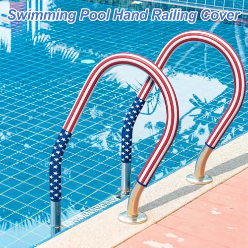 Junkin 6 Ft Pool Handrail Cover with Zipper, Slip Resistant 4th of July by Junkin - Used condition - Image 5