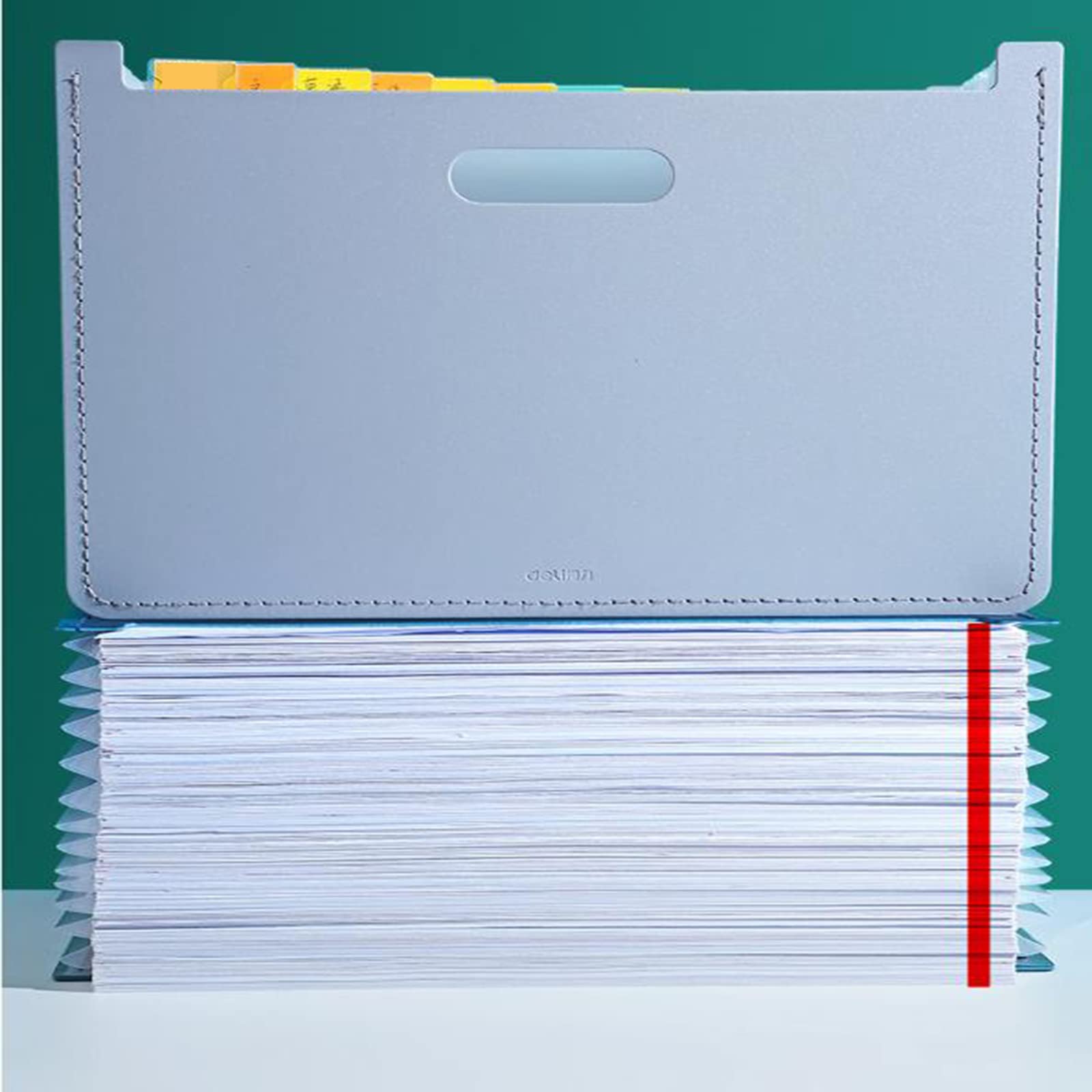 Borsa per Documenti per Fisarmonica, Cartella A4 Borsa per Documenti per organi Portatile 2 in 1 Nuova Carta di Prova per Articoli di cancelleria per Ufficio/Affari/Scuola, Grigia, Borsa per