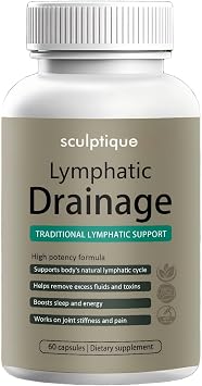Sculptique Immune Lymphatic Drainage Capsules Help Restore Blood and Lymphatic Circulation and Relieve Bloating.