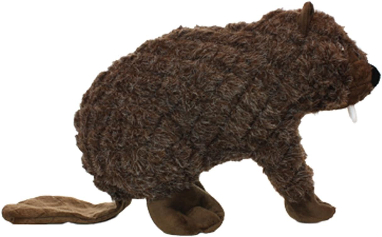 MIGHTY- Massive-Nature-Beaver- Squeaker-Multiple Layers. Made Durable, Strong & Tough. Interactive Play Dog Toy (Tug, Toss & Fetch). Machine Washable & Floats
