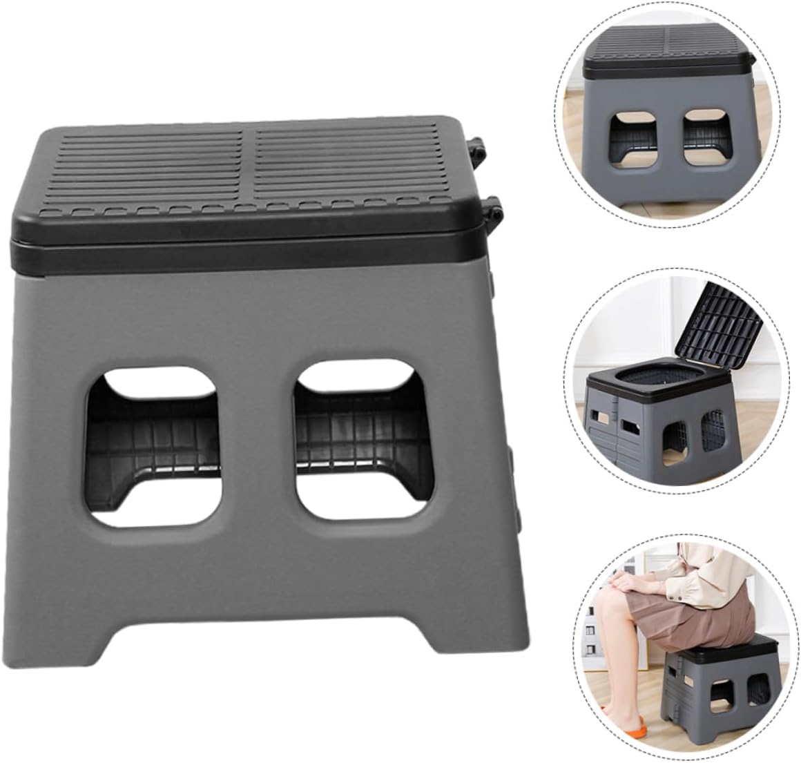 BESPORTBLE Foldable Portable Toilet for Camping and Car Use PP Material Travel Potty Stool with Space-Saving Design Multipurpose Outdoor Hygiene with Included Garbage Bag