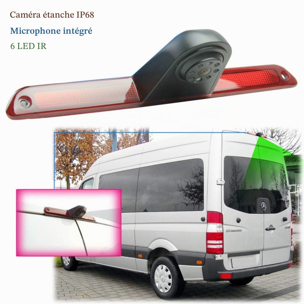 Caméra de feu Stop pour Sprinter 1500 2500 W906 2007-2021 avec Moniteur