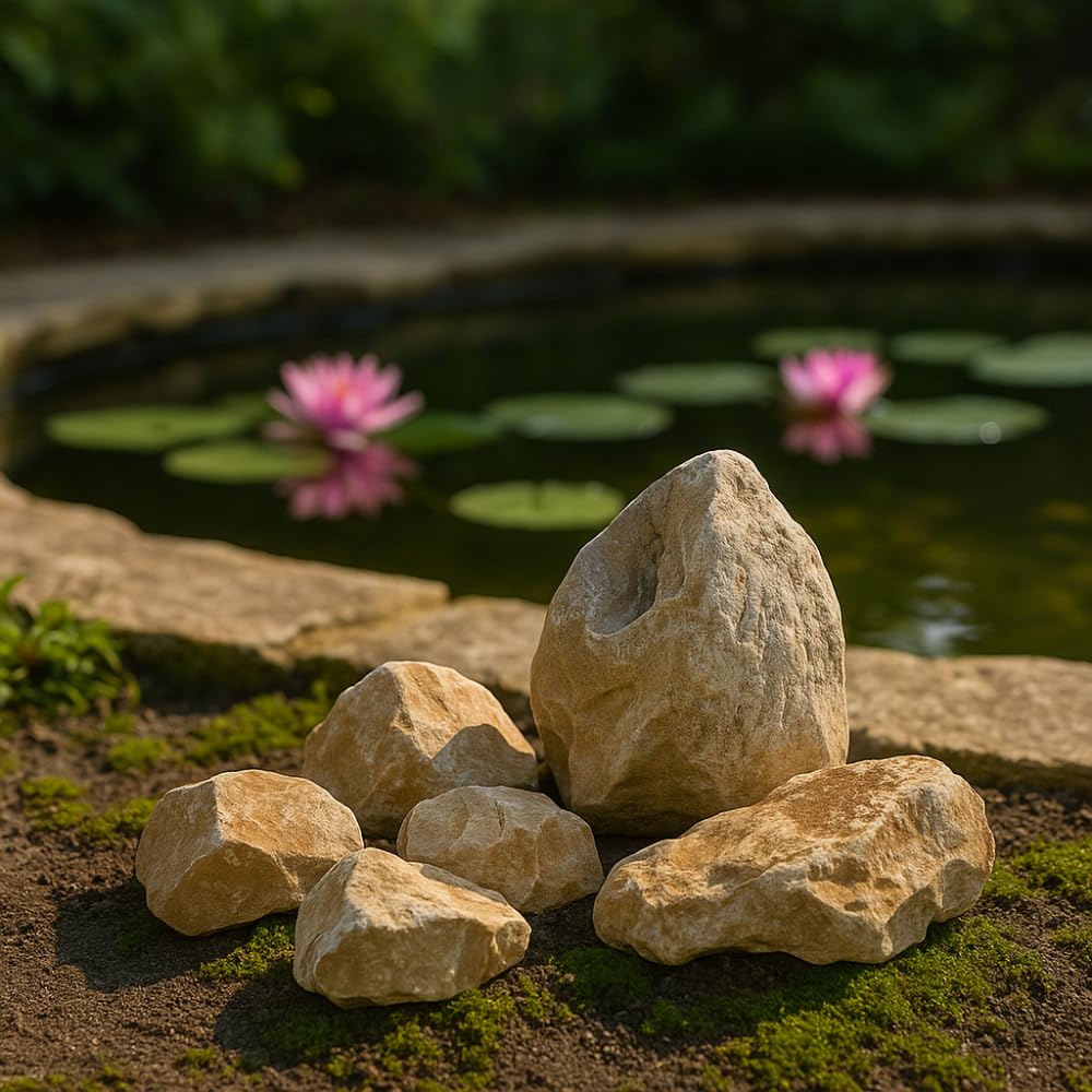 FORTUNATO Rocce Ornamentali da Giardino Versatili, 100-200 mm, Decorative per Aiuole e Vialetti, Confezioni da 10-20 - 25 kg (25, Chilogrammi)