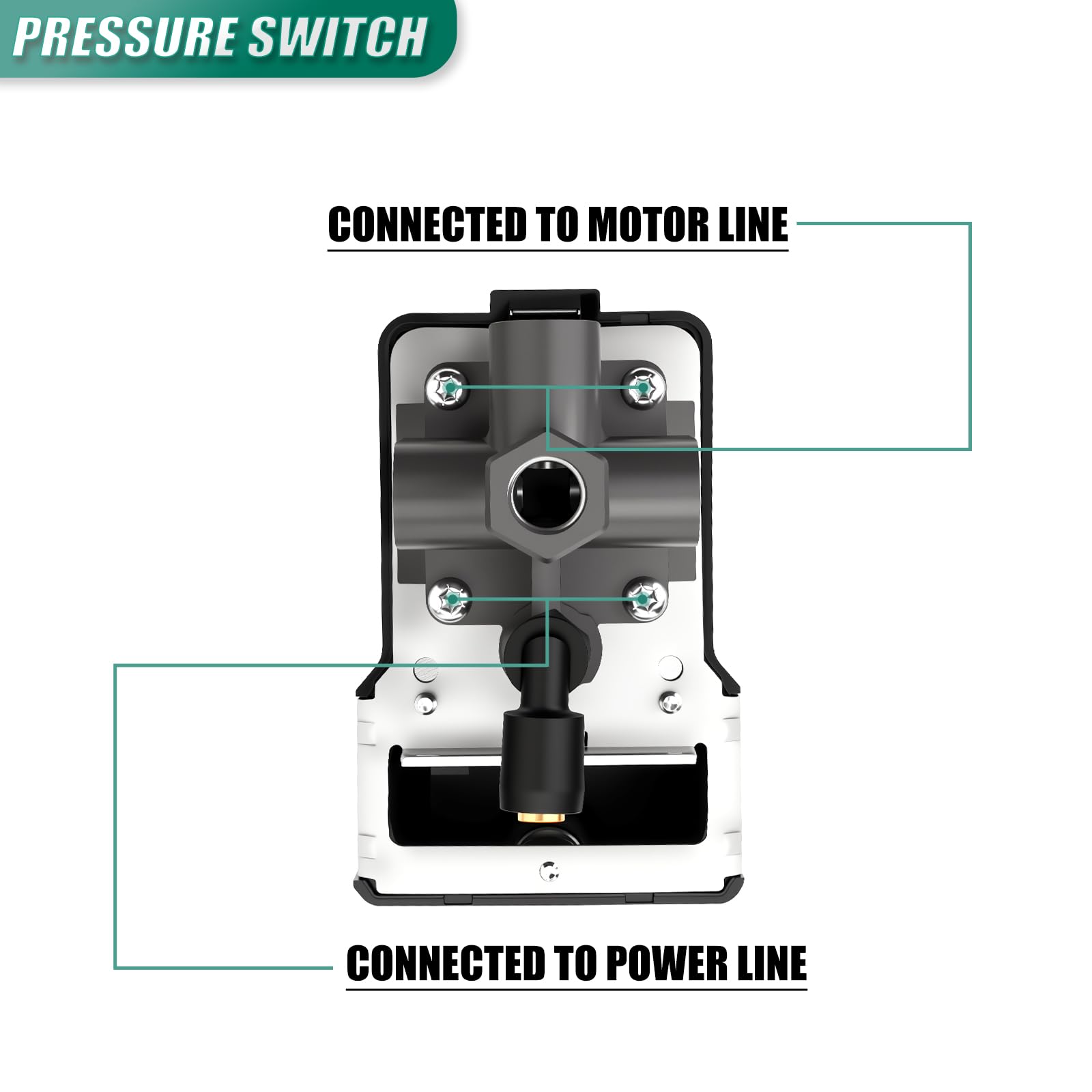 Kit valvola di controllo pressostato compressore d'aria a 4 vie, 120-155 PSI, parti di ricambio per porta laterale, 110 V-240 V, con filtro dell'aria AFR2000 regolatore di pressione e