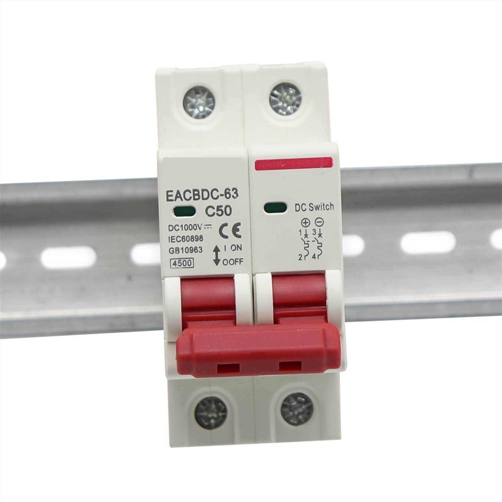 Caja Combinadora Solar Con Disyuntor DC 2 Polos 50A | Interruptor Aislante IP65 Para Paneles Fotovoltaicos