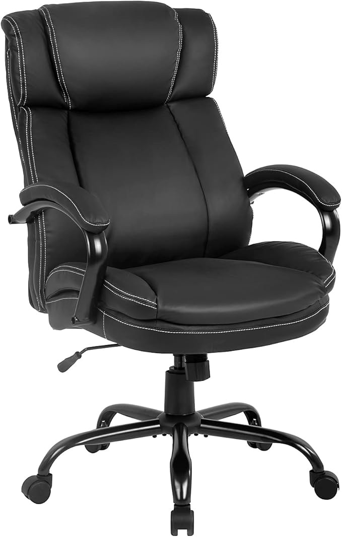 Big and Tall Office Chair 500lbs Wide Seat Ergonomic PU
