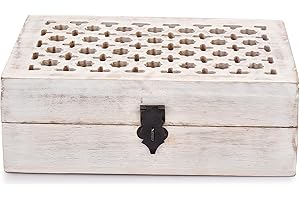 Samhita White Large Decorative Square Box
