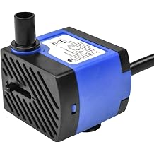 CHANCS Mini Fountain Pump AC 110V 3W 47GPH Submersible Water Pump 1.8ft High Lift for Small Fish Tank