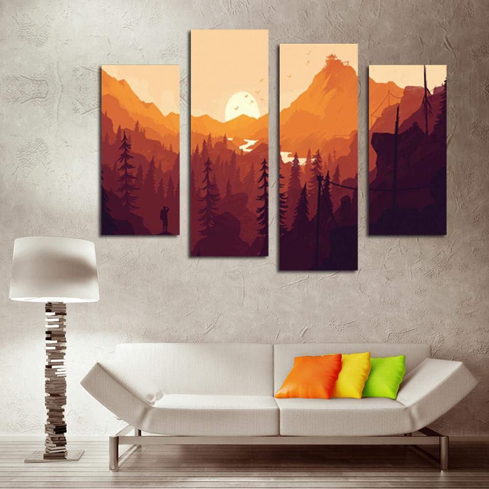 Peinture à l’huile sur toile de haute qualité avec jet d'encre HD montagnes