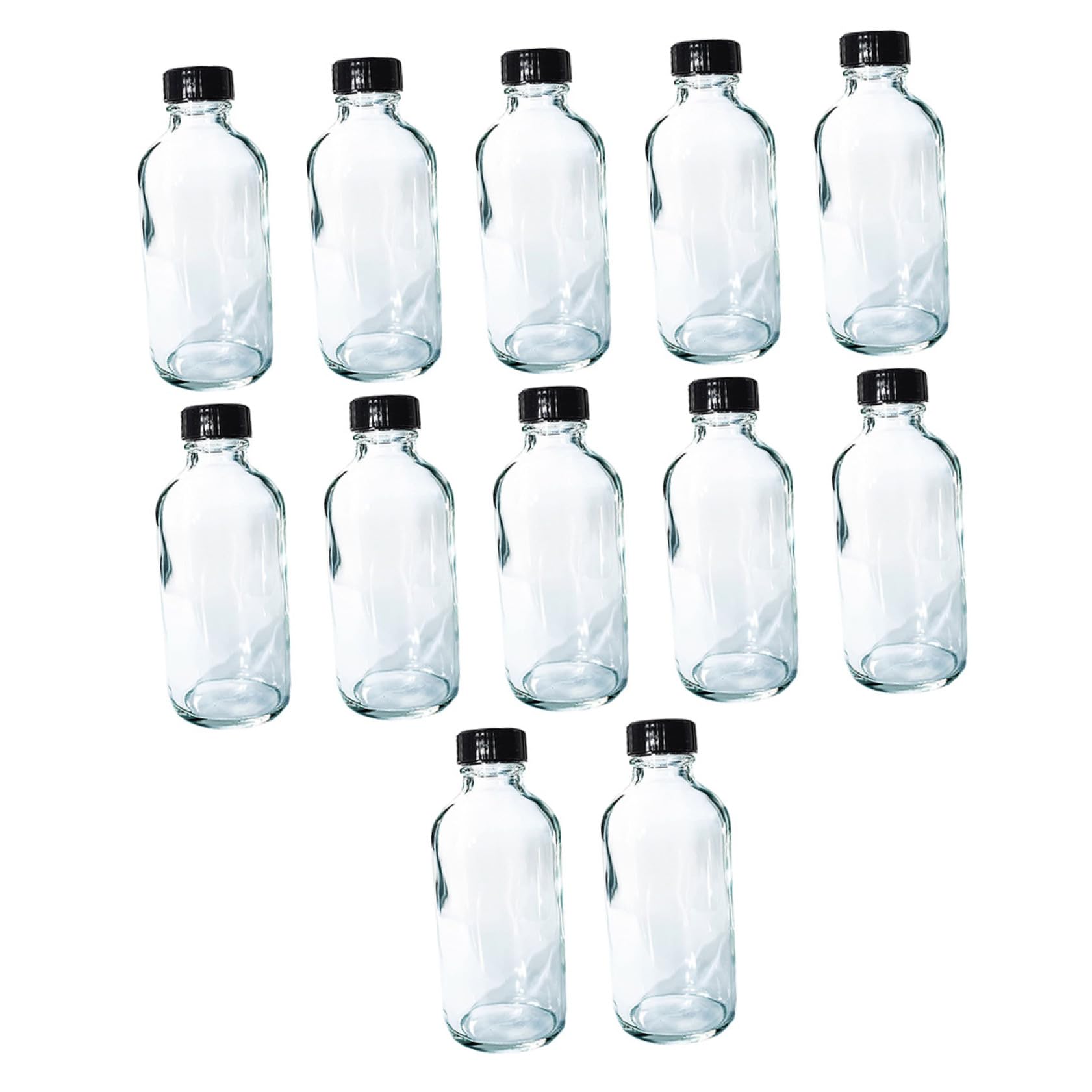 Zerodeko 12pezzi Bottiglie Vetro Bocca Piccola Da Flaconi Per Reagenti in Vetro Per Laboratorio Contenitori Per Campioni Per Liquidi e