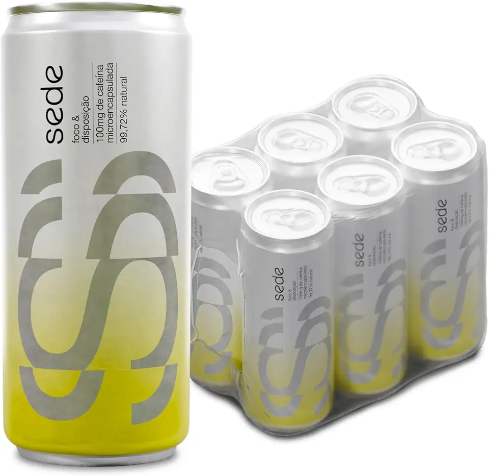Sede Energético Natural Cafeína Microencapsulada, Foco & Disposição - 310ml (6 latas)