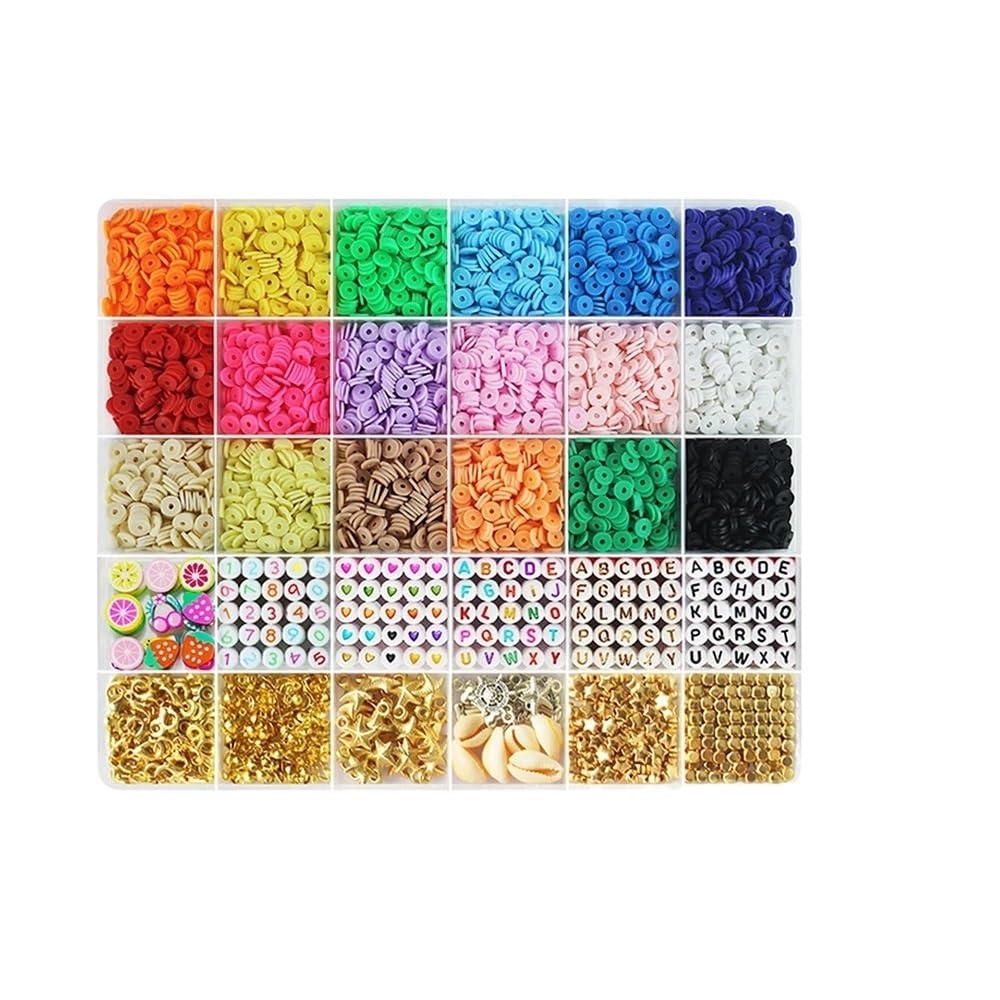 Abalorios Para Hacer Pulseras Kit de fabricación pulseras cuentas arcilla DIY, 5100 Uds., con y dijes