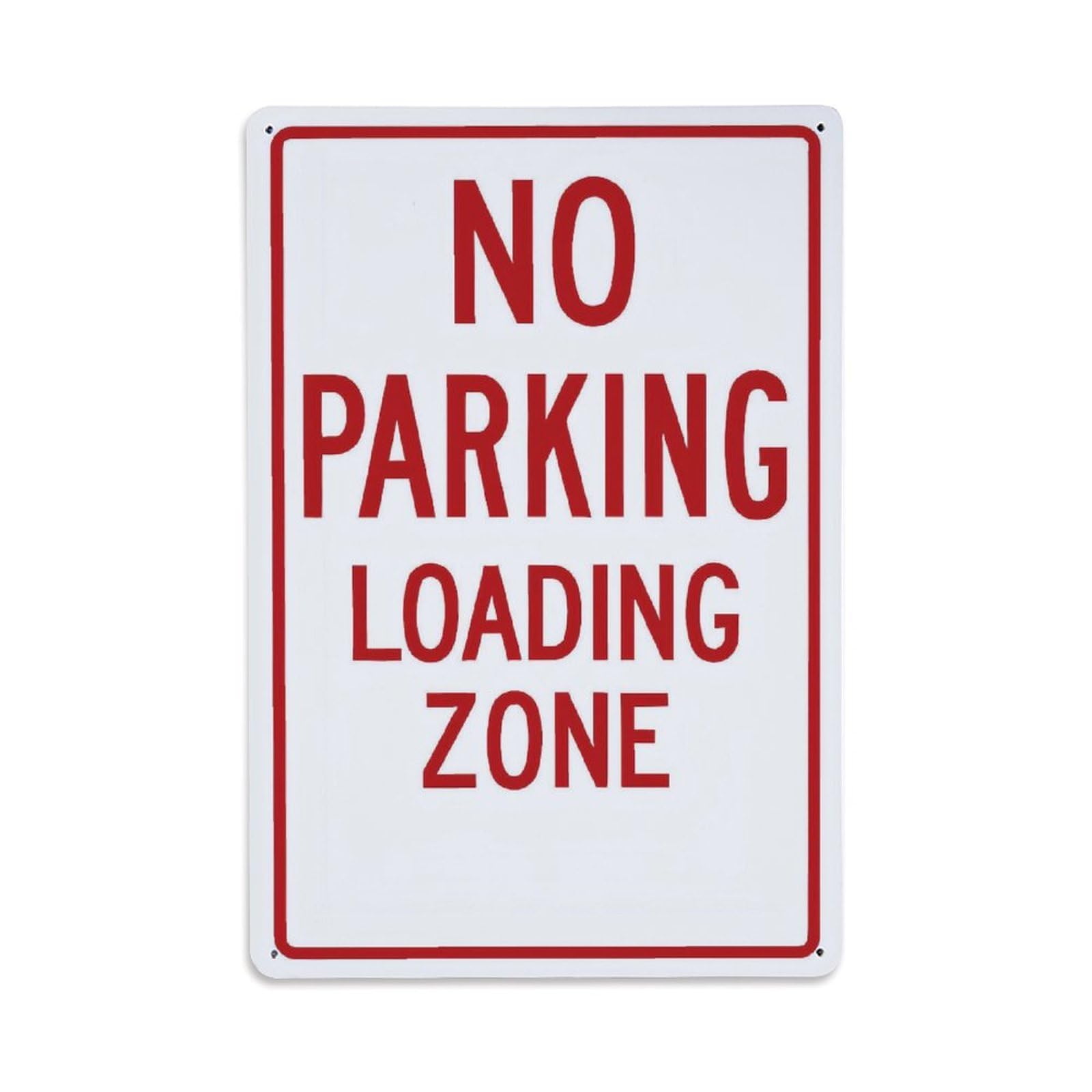 No Parking Loading Zone Sign Vintage Aluminium Metal Sign, Retro Wall Decor for Home, Bar, Garage & Farmhouse 30x20cm