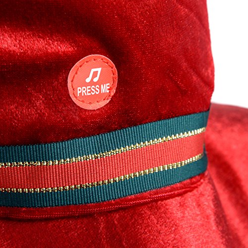 WeRChristmas - Cappello di Natale musicale, Rosso