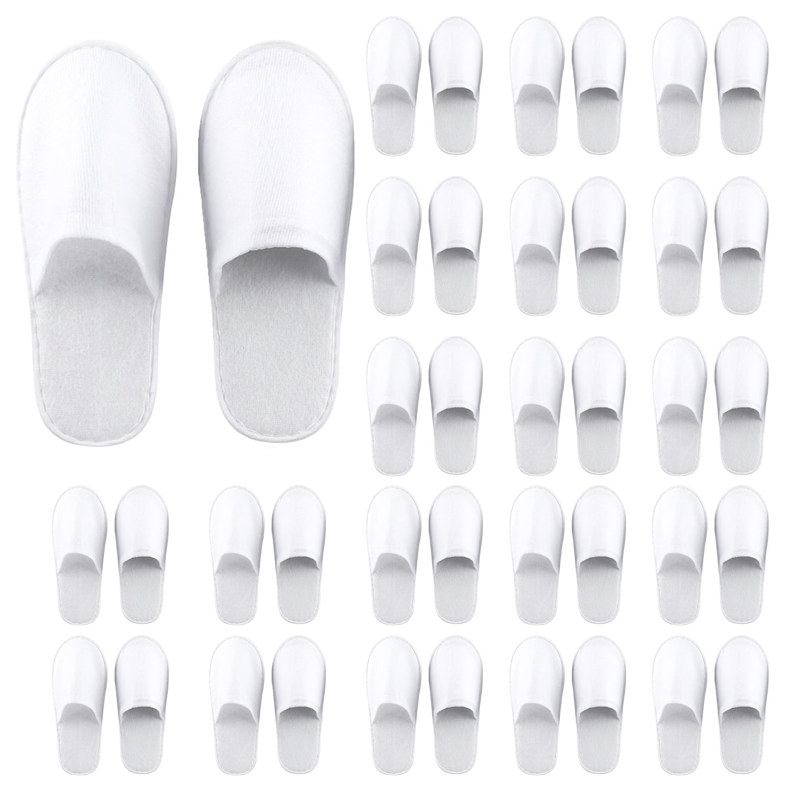 Xerteam 20 Paia Ciabatte Ospitidi, Pattine per Casa, Pantofole da Hotel, Taglia Universale, Unisex, Antiscivolo, Lavabili, Set di Pantofole per Ospiti per Viaggi in Hotel e Spa