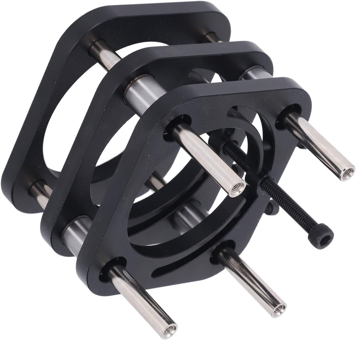 Focket Adjustable Router Base, 4 Jaw Clamping with Height Adjustment for 64-66mm Woodworking Slotting Trimming Machines Router Table Lifting System Base with Aluminum Alloy Construction