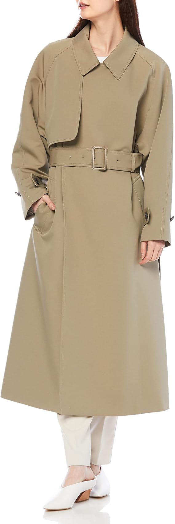 Amazon | [ミースロエ] sustainableドルマンスリーブトレンチコート