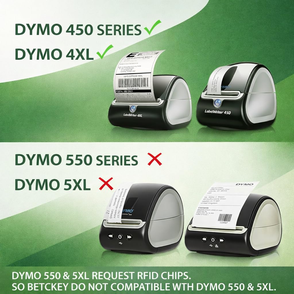 Printing Pleasure 11354 10 Rotoli S0722540 Etichette Multiuso compatibile per Dymo LabelWriter 4XL 450 400 330 320 310 Duo/Turbo/Twin Turbo Seiko SLP 450 430 420 410 400 200 100, 57mm x 32mm