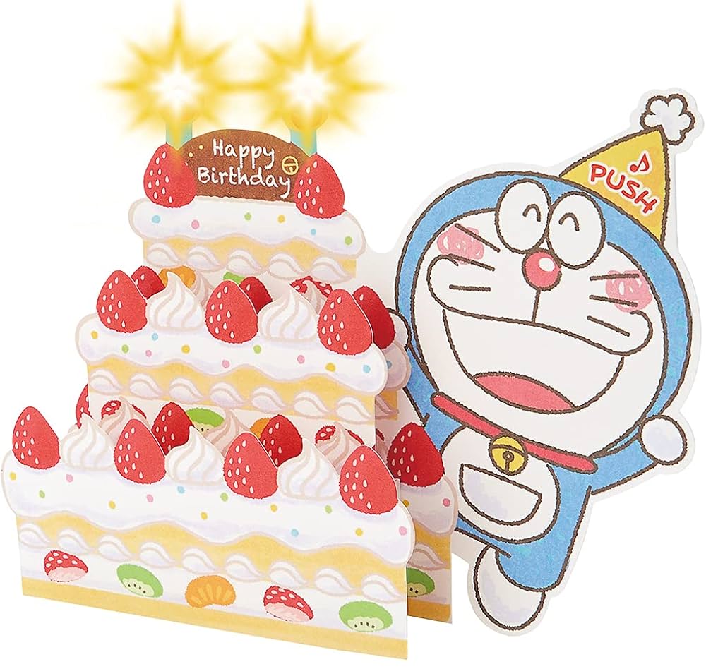 美品　激レア　ドラえもん　小物入れ　バースデー　誕生日　専用ケース付き ドラえもん】今年はケーキがポイント☆お誕生日グッズをCHECK