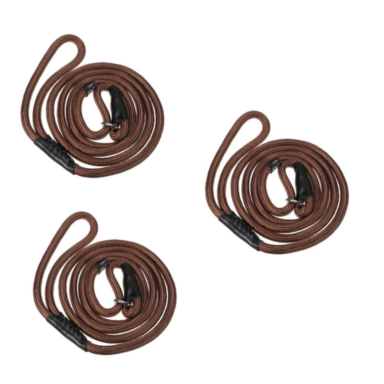 Laisse réglable nylon YARNOW marron lot de 3 pour le dressage efficace de votre chien