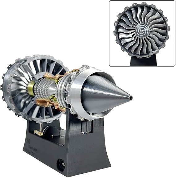 Turbofan Engine Model, 25Cm Adjustable Aircraft for PLA Silk Material for turbojet Engine Model Kit Rod For Aviation Enthusiasts