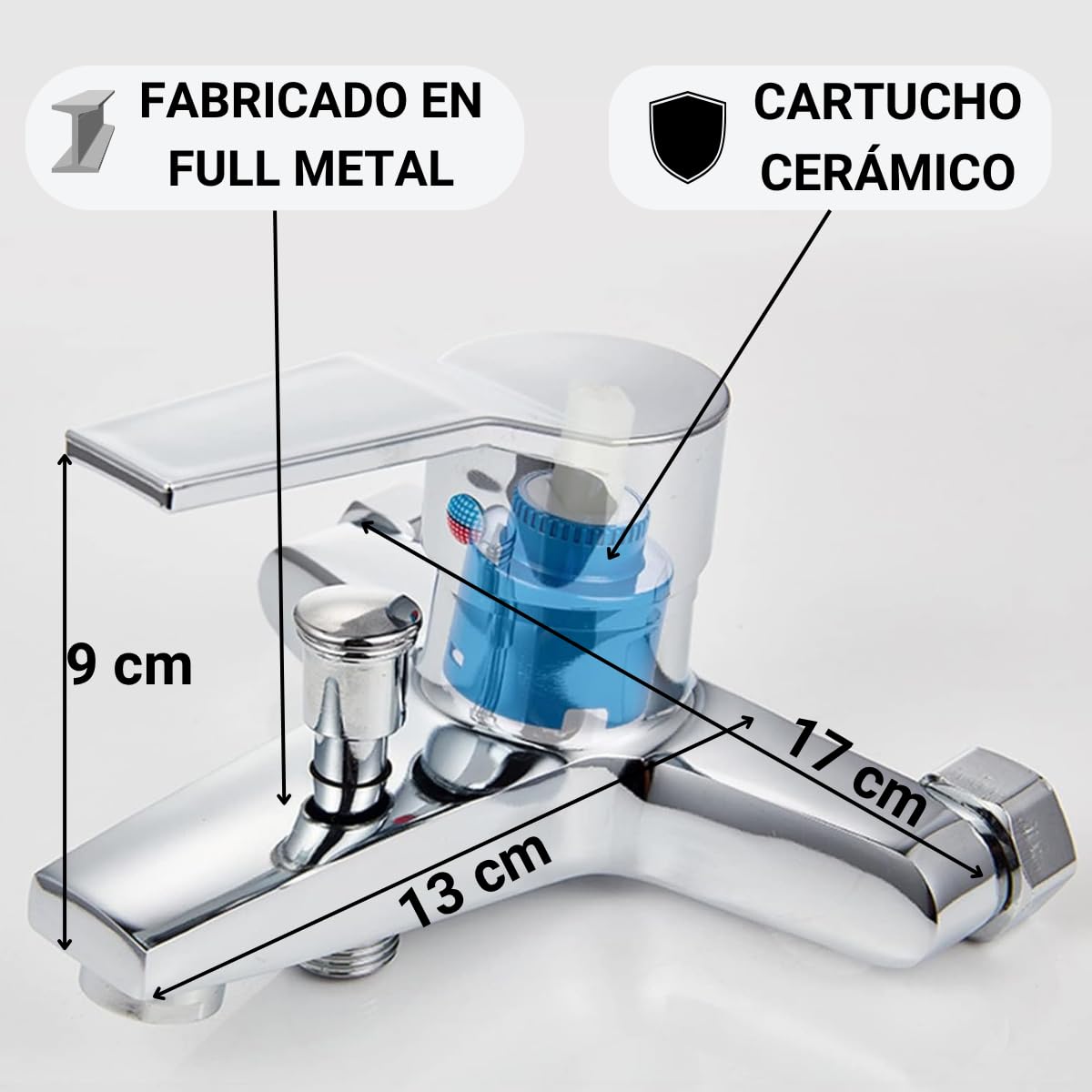 Grifo BAÑERA - GRifo DUCHA - GRIfo de ducha - GRIFo bañera y ducha - GRIFo de bañera - monomnado Ducha