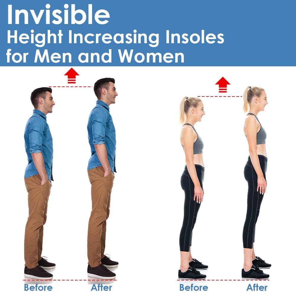 4 Layers Adjustable Height Increase Insoles, 1 Inch Heel Lift for Leg Length Discrepancies, Heel Cushions for Heel Spurs and Heel Pain, Heel Inserts for Women and Man (Beige, Small) - Image 4