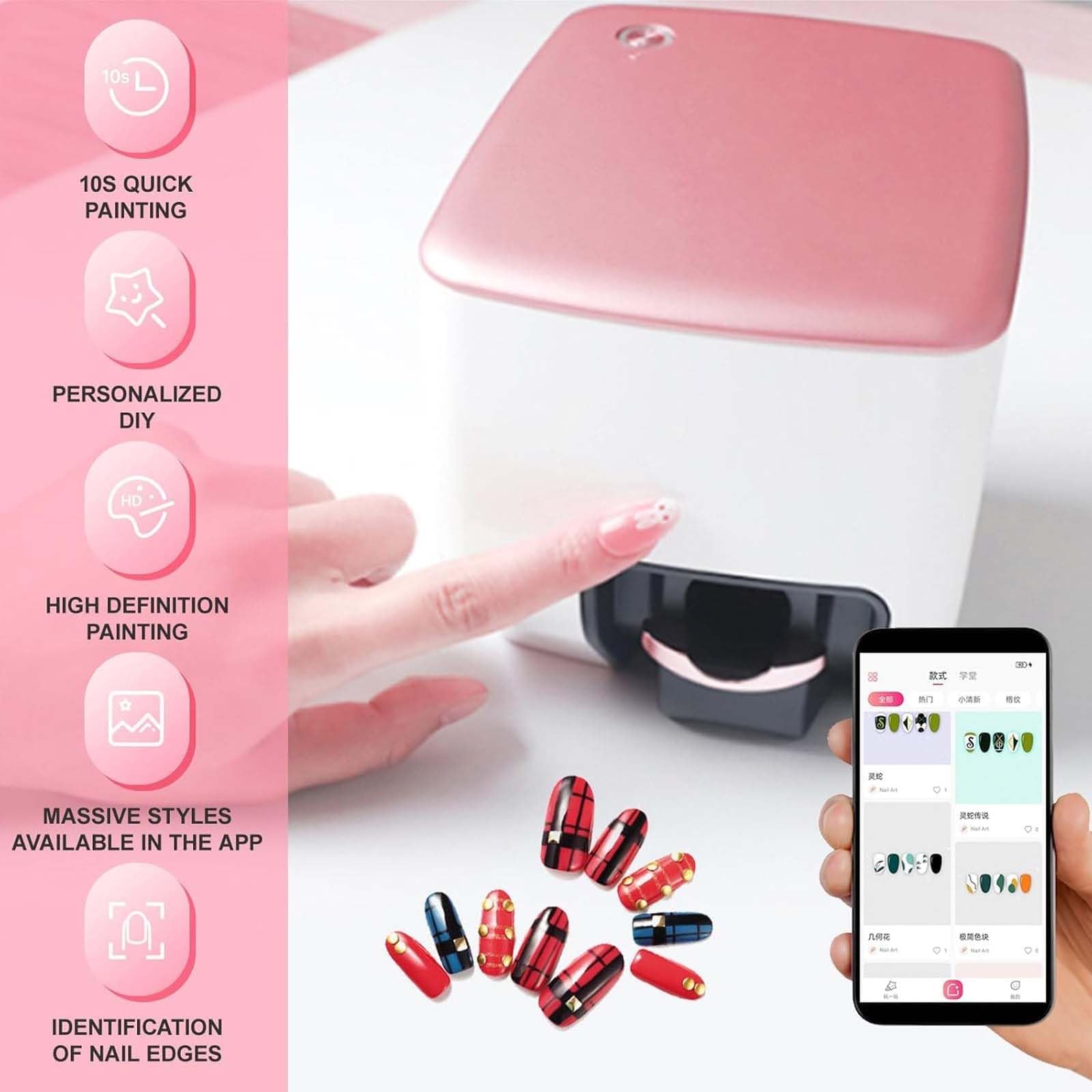 Amazon.com: Electric Mini Nail Art Printer,WiFi Connection Control