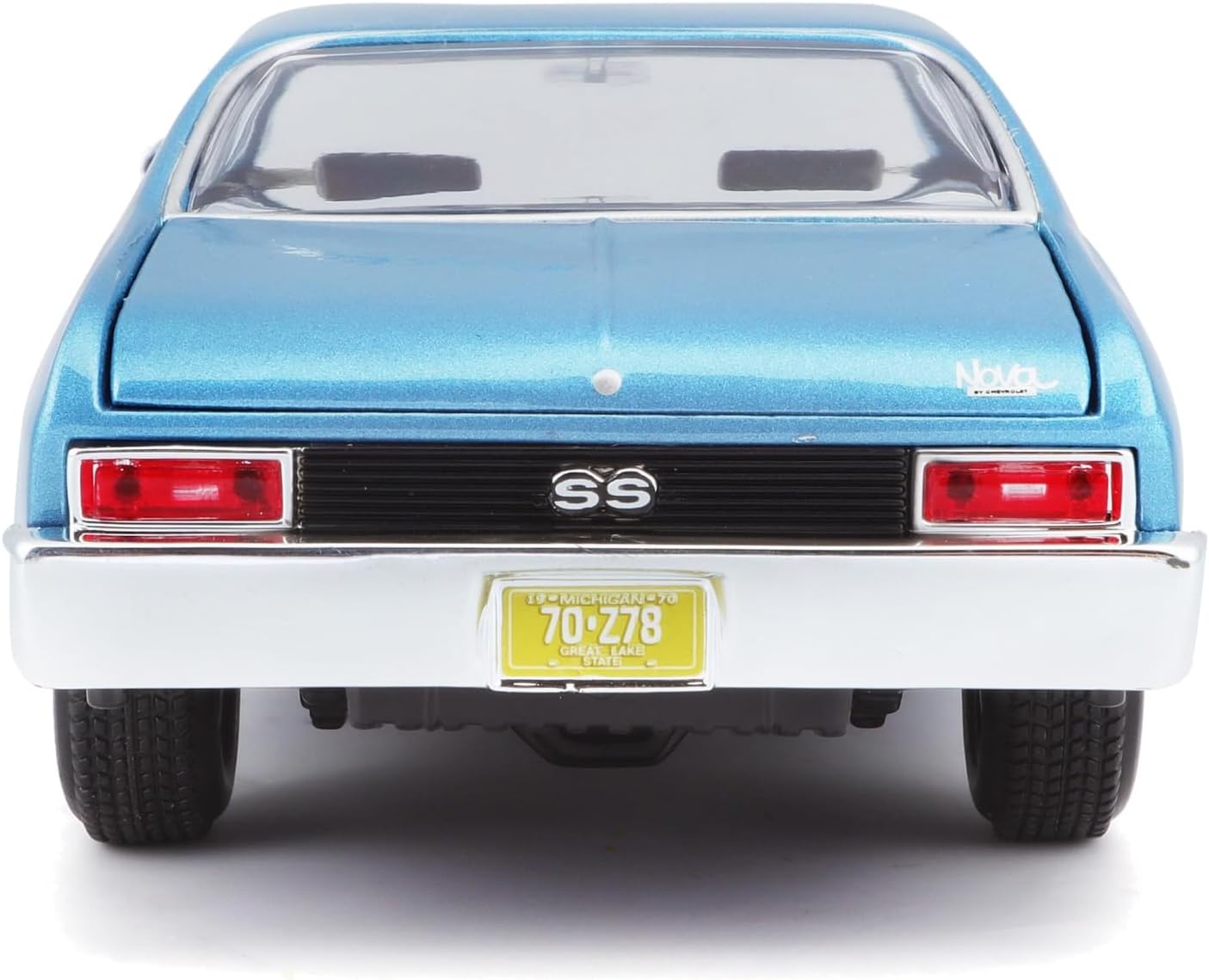 Maisto 1970 Chevrolet Nova SS Coupe Hard Top, Blue 31262-1/24 Scale Diecast Model Toy Car