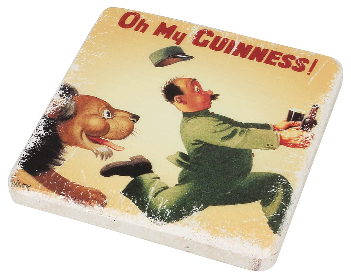 Guinness Stone Effect Coaster - Lion Design