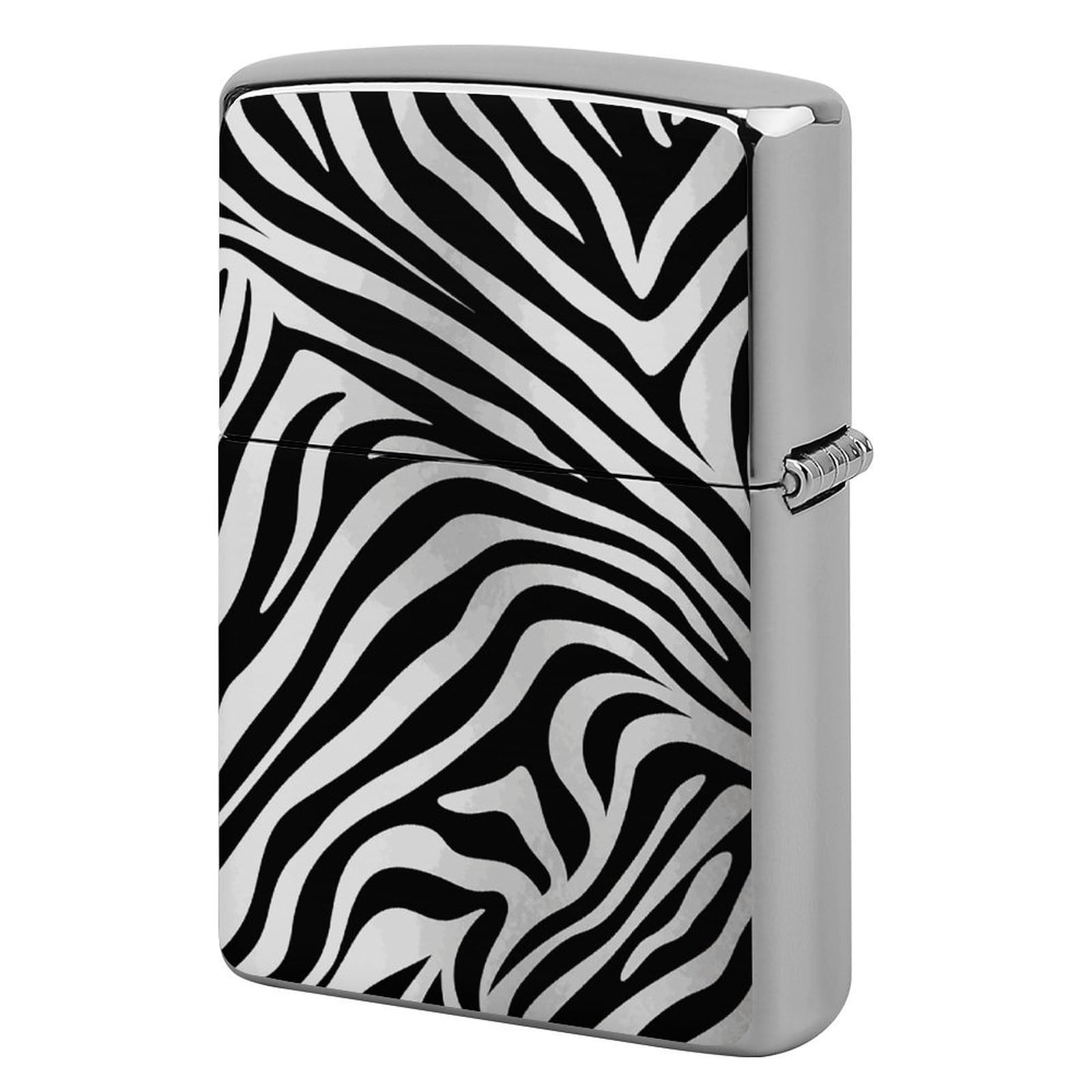 Zebra Print Lighter Case for Men, Personalized Lighter Cover for Valentine's Day Gifts, Flip-Top Lighters Shell for Outdoor, Portable Lighters Protective Sleeve